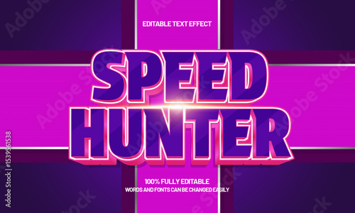 speed hunter editable text effect with a team and sport text style