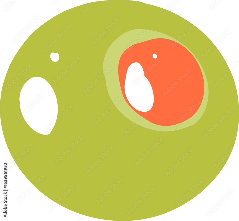 Fototapeta premium Olive Illustration, Cute Green Fruit Clipart, Mediterranean Food Element