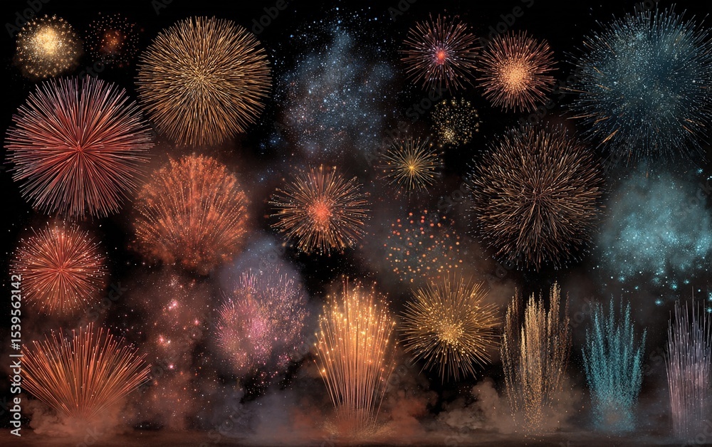 4th July firework vector graphic bundle. Transparent Background. High quality 4th July firework vector graphic bundle. Transparent Background. High quality