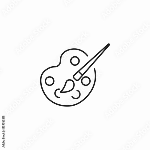 art creativity painting paint palette icon sign vector