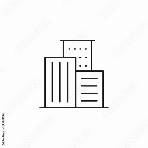 city skyline icon sign vector