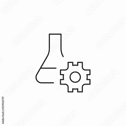 flask gear  icon sign vector