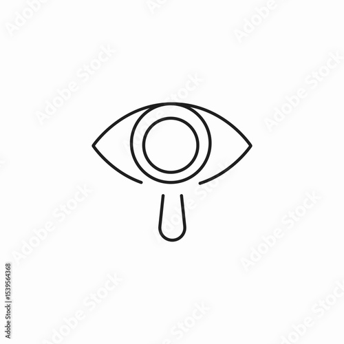 sadness emotion observation tear icon sign vector