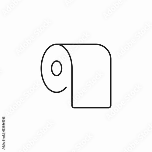toilet paper roll icon sign vector