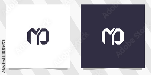 letter mp pm logo design