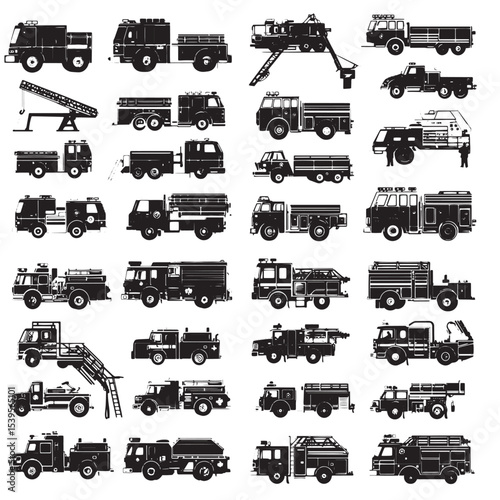 set of cars silhouettes