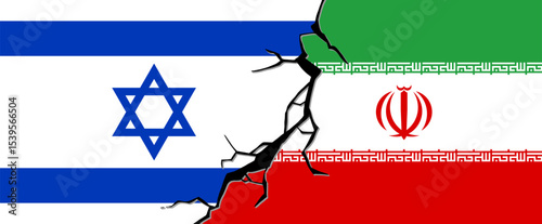 israel flag vs iran flag (artwork 1)
