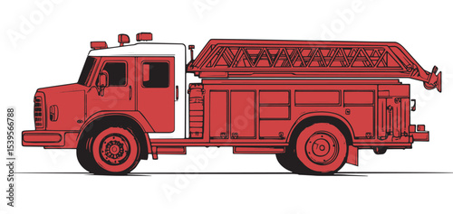 red fire truck