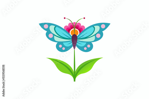 butterfly and flowers