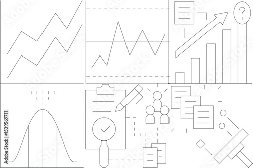 Hand-drawn medical ECG heartbeat graph with growth arrows for health and finance success
