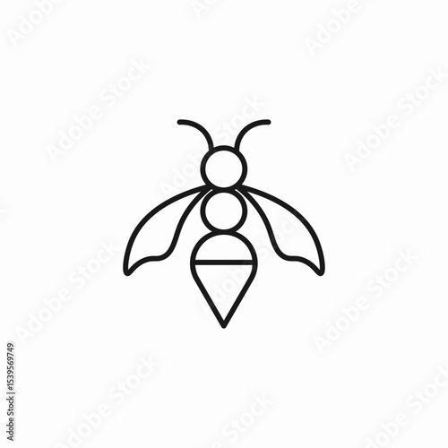 bee honey insect icon sign vector