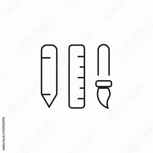 creative work tools i icon sign vector