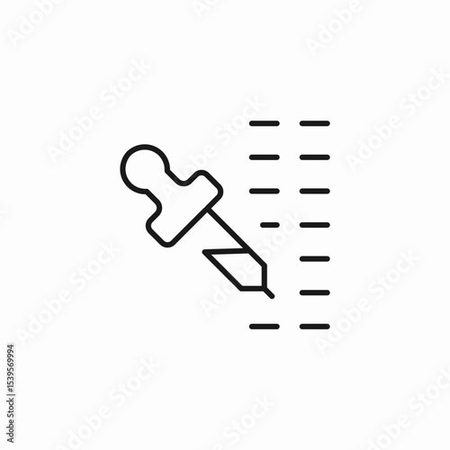 dropper measuring tool icon sign vector