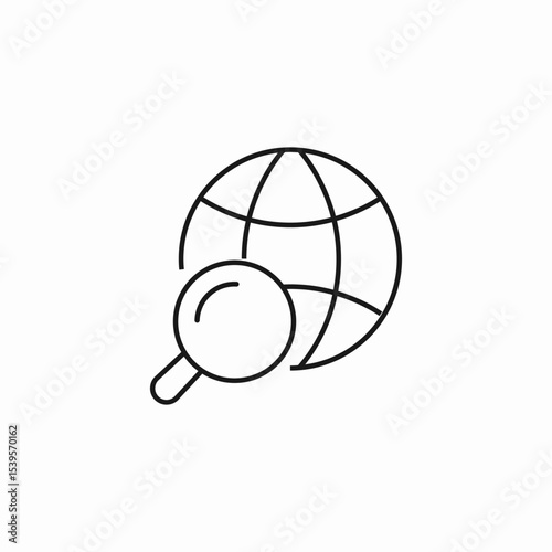global search magnifying glass icon sign vector