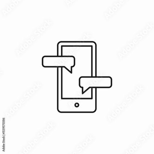mobile phone messages icon sign vector