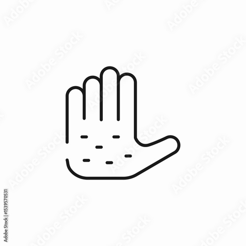 open hand palm icon sign vector