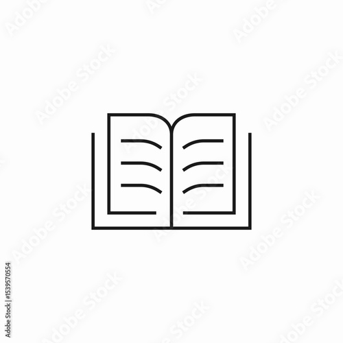 open book icon sign vector