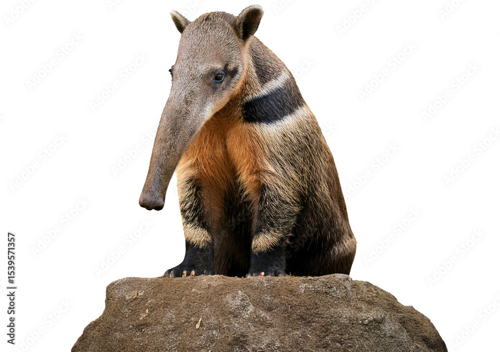 Fototapeta premium Giant anteater isolated on transparent or white background