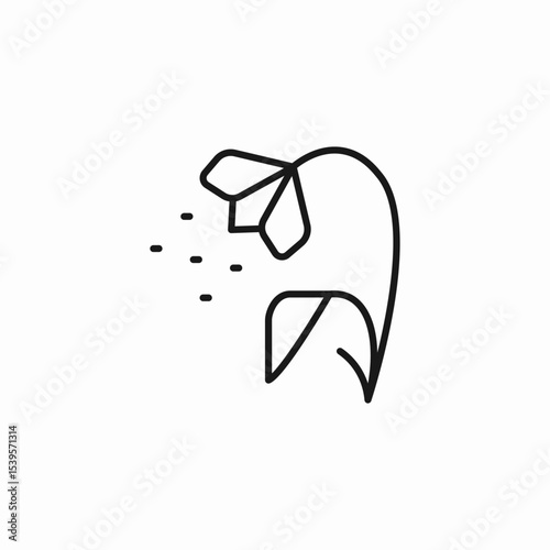 sneezing flower pollen icon sign vector