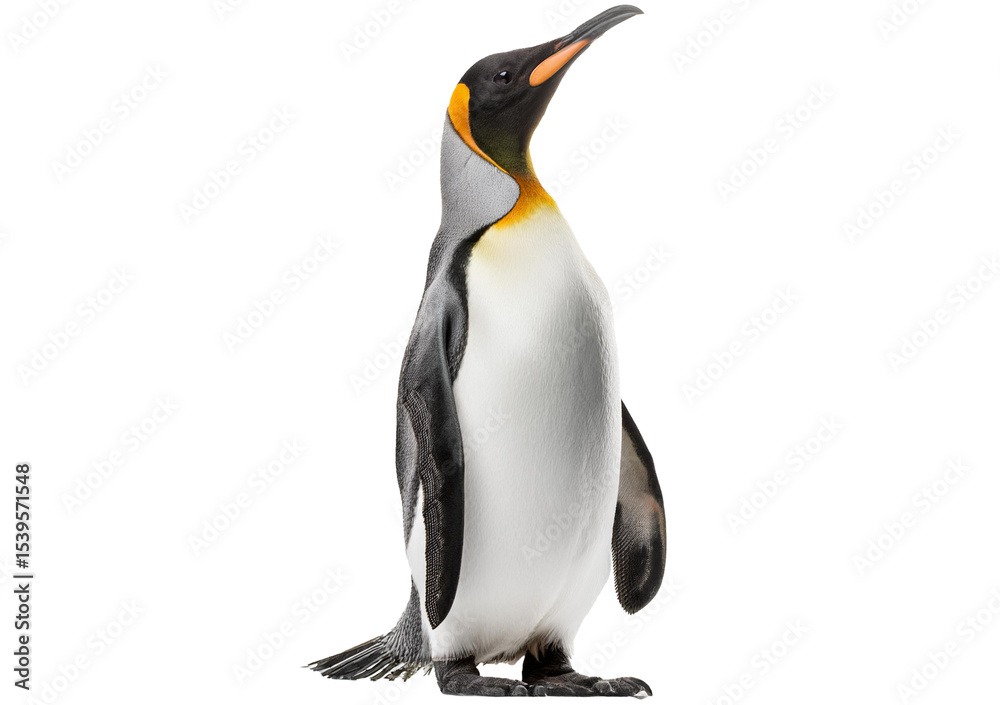 Fototapeta premium King penguin isolated on transparent or white background