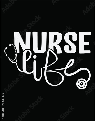 Nurse Life RNA Nursing Favorite Files - printable editable vector art file.