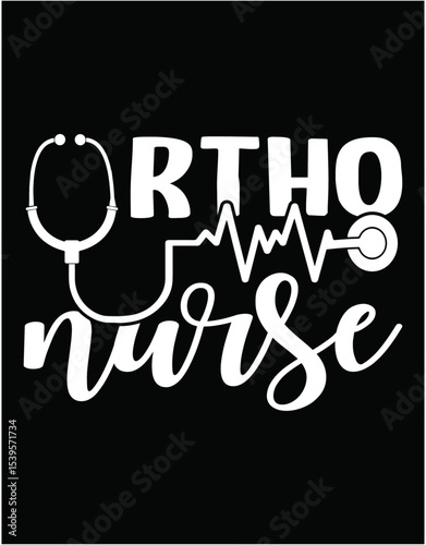 Orthopedic Nurse Digital Printable File - printable editable vector art file.