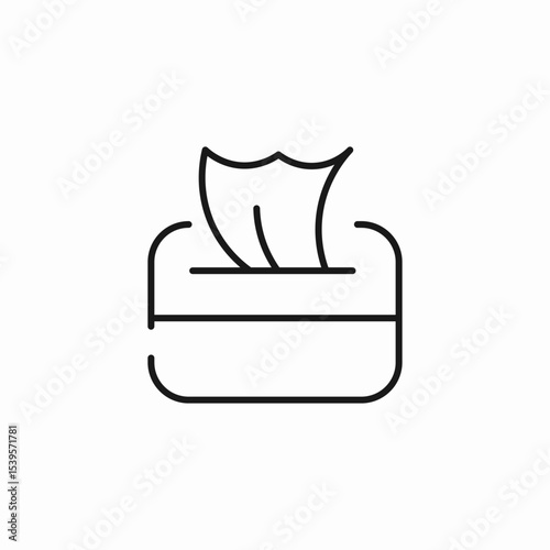 wet wipes box icon sign vector