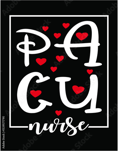 PA CU Nurse Cutting Printable Files - printable editable vector art file.