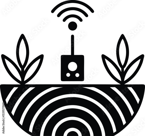 Smart farming technology connecting soil Silhouette data with wireless internet of things
