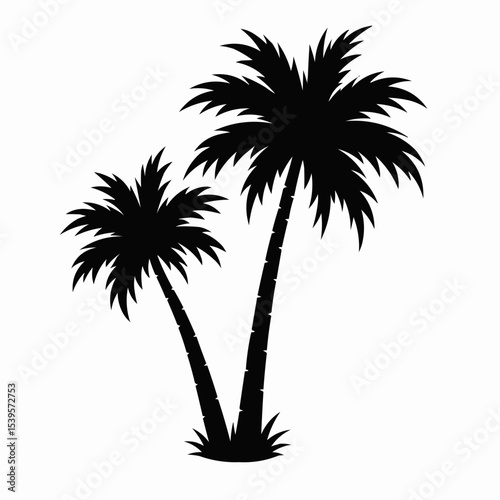 Palm tree silhouette vector
