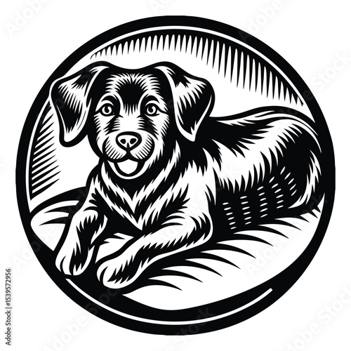 Wallpaper Mural Dachshund dog silhouette vector Torontodigital.ca