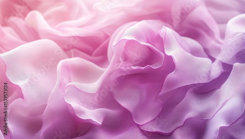 Delicate, flowing fabric in soft pink and purple hues