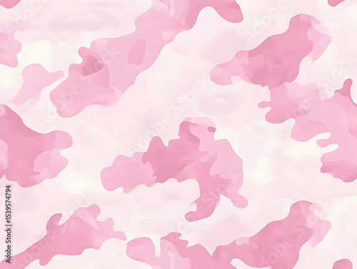 Pink camouflage pattern watercolor texture