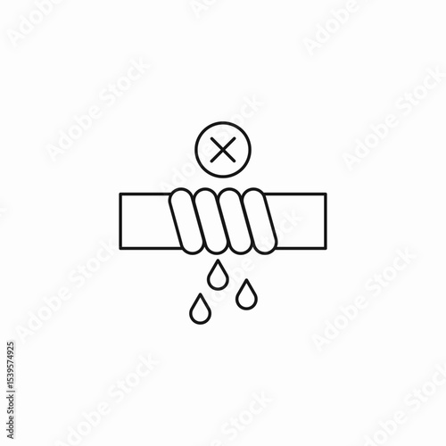 do not wring icon sign vector