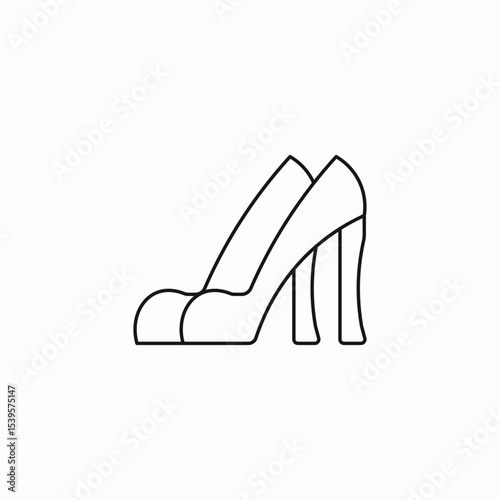 high heels shoes icon sign vector