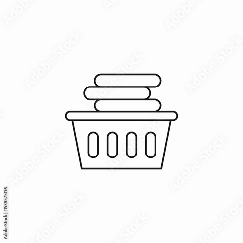 laundry basket icon sign vector