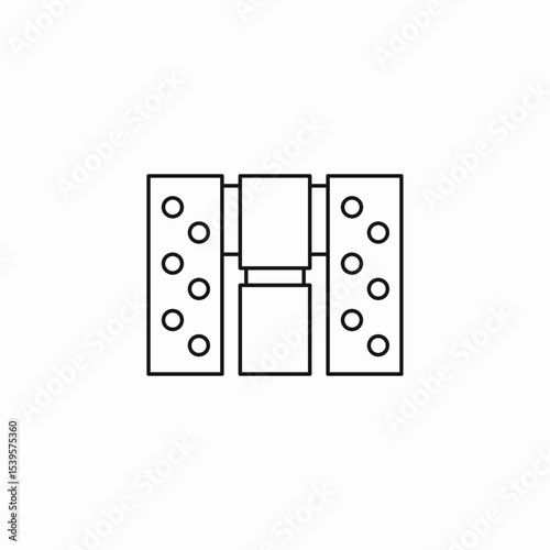 mechanical hinge icon sign vector