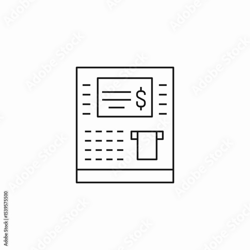 receipt with money icon sign vector