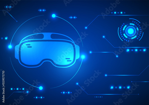 VR Metaverse electric circuit background. augmented virtual concept. Design for metaverse, digital marketing, UI design, game interfaces and cyberpunk.
