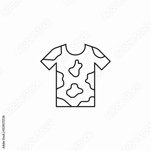 stained t-shirt icon sign vector