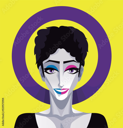 intersex lgbt proud flag and person