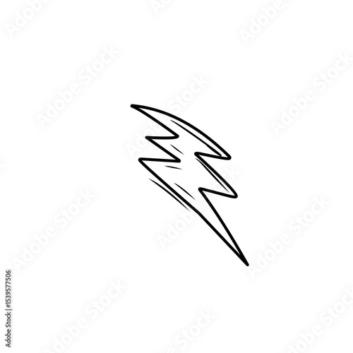 handdrawn thunderbolt icon