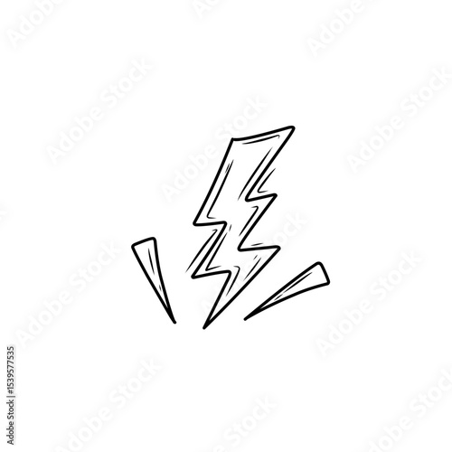 handdrawn thunderbolt icon