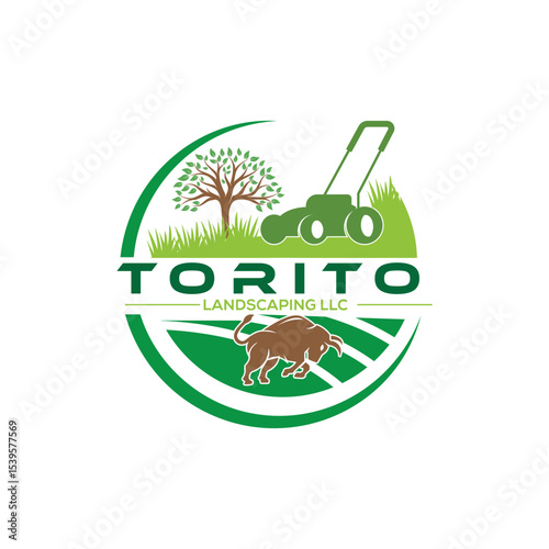 Clean and green Landscapes and Lawns logo design, perfect for lawn care, gardening, and landscaping services. Features grass, leaves, and natural elements to symbolize growth and freshness.