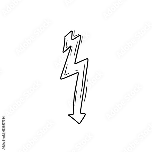 handdrawn thunderbolt icon