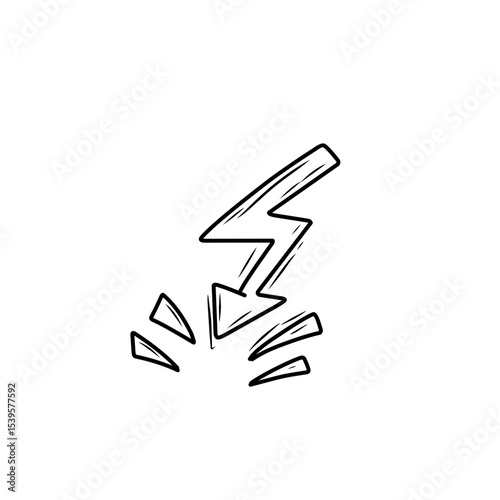handdrawn thunderbolt icon
