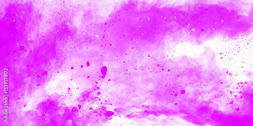 Dark abstract background with Purple grunge effect background. Purple velvet grunge texture fantasy smooth watercolor painted art design. Dark elegant Royal purple shades aquarelle paint
