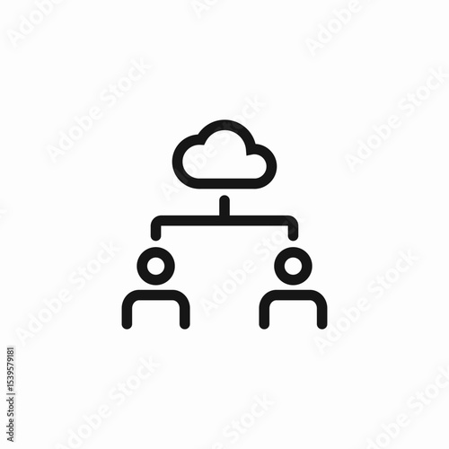 cloud storage sharing icon sign vector