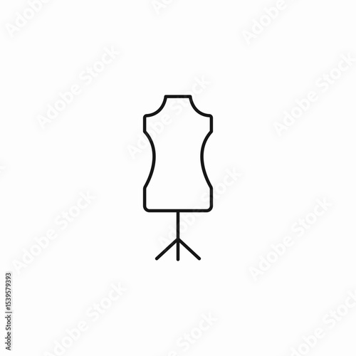 dress form mannequin icon sign vector