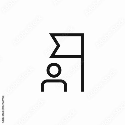 person flag openness icon sign vector